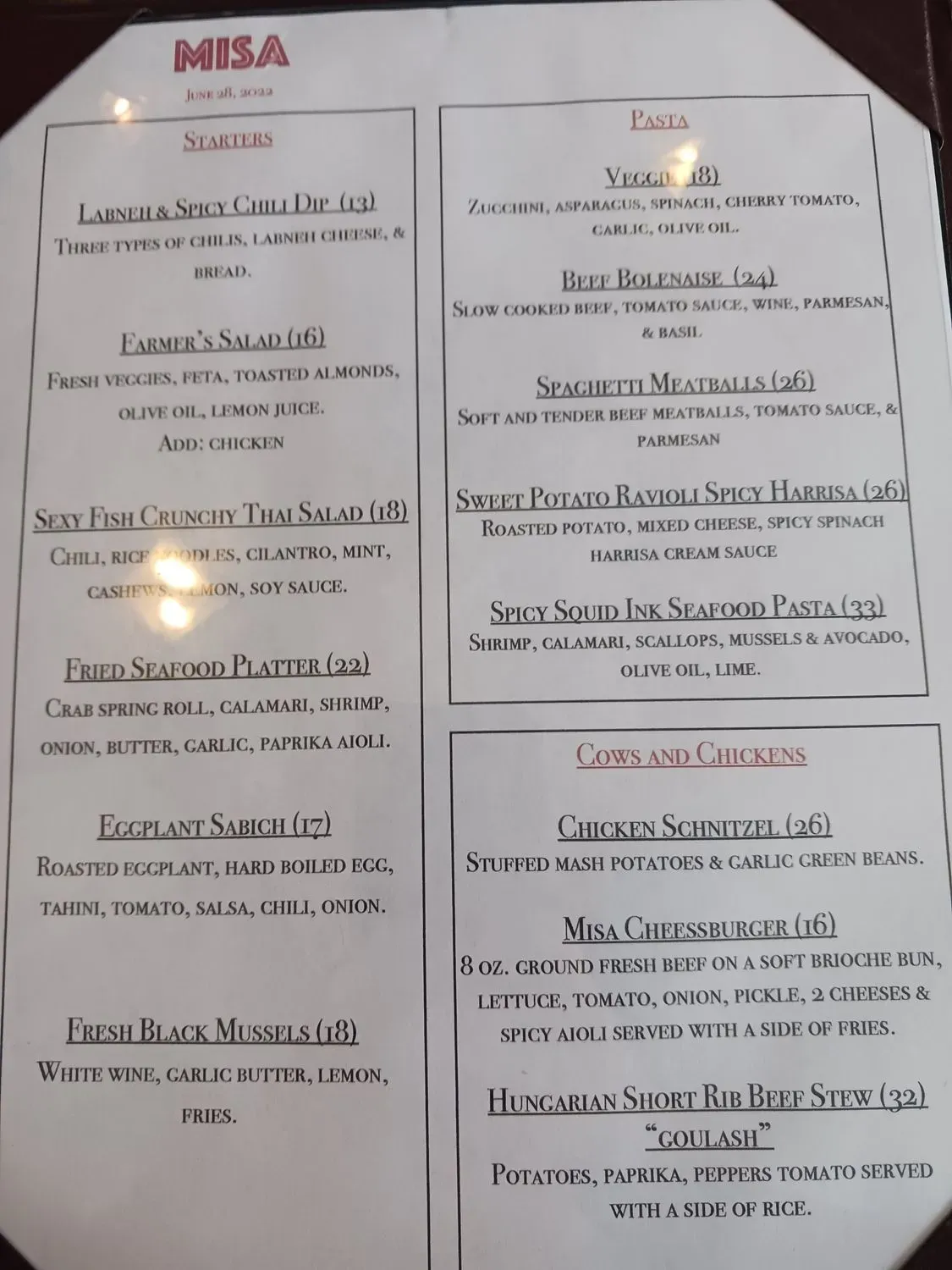 Menu 1