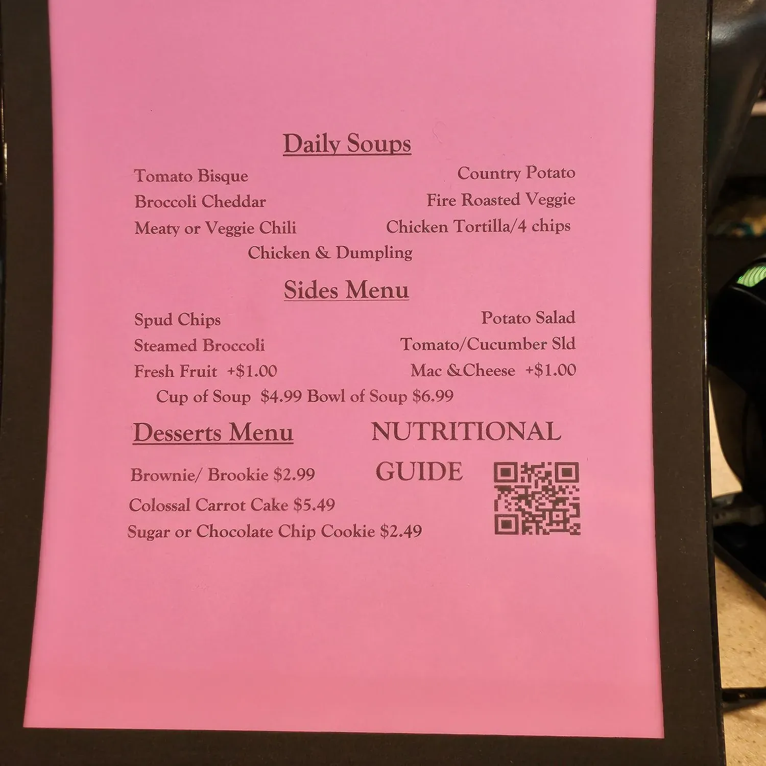 Menu 1