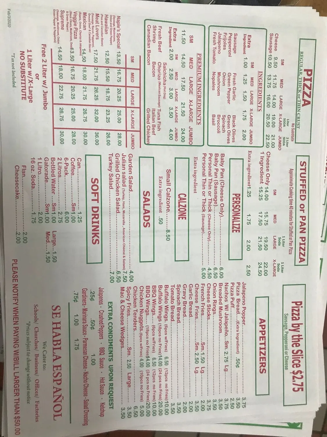 Menu 2