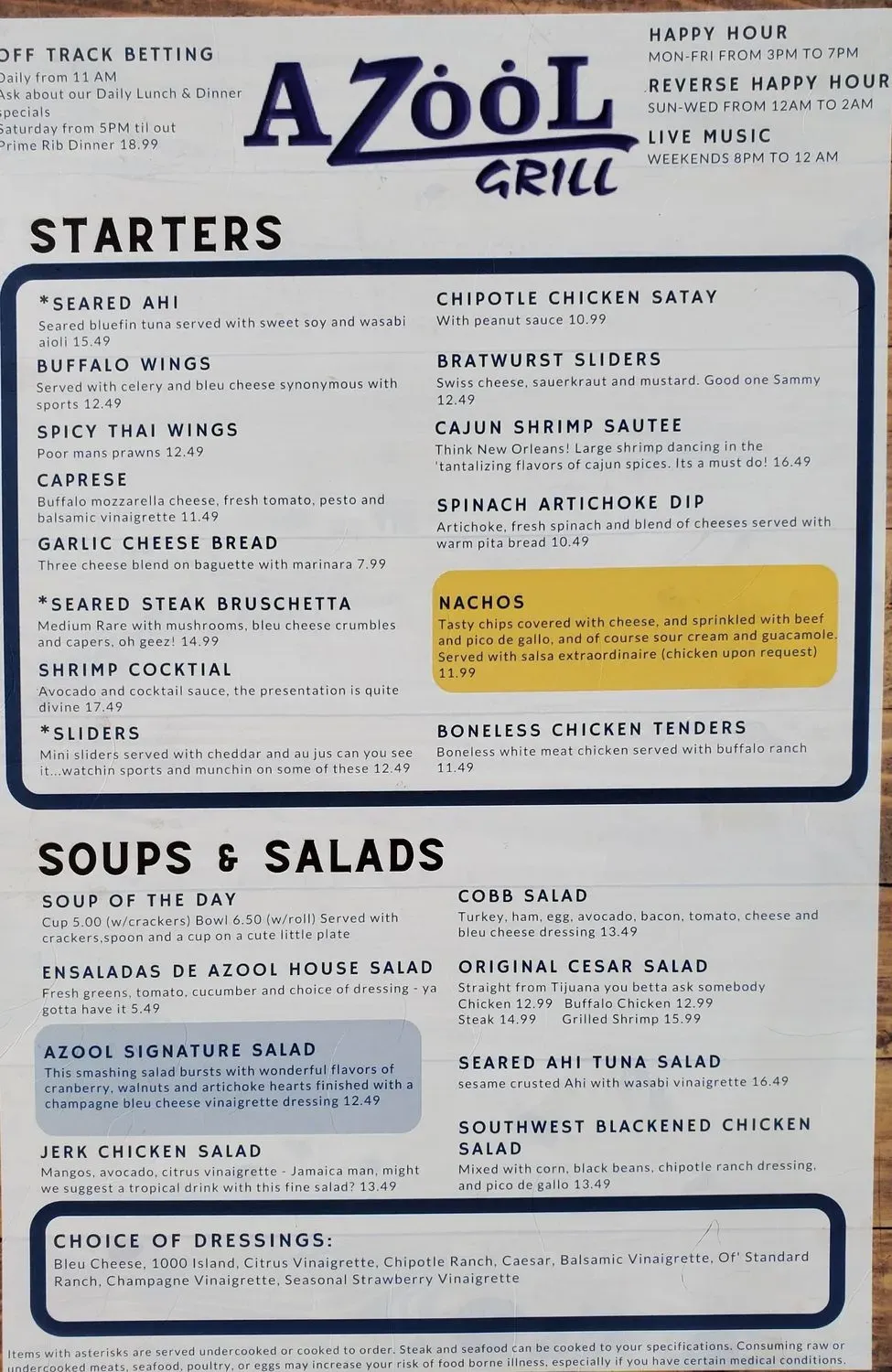 Menu 5