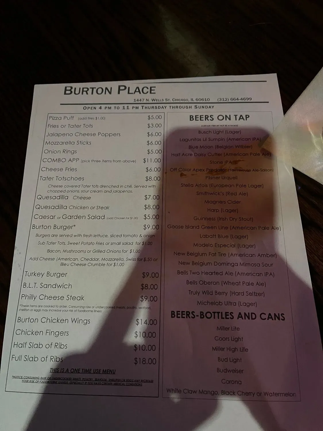 Menu 1