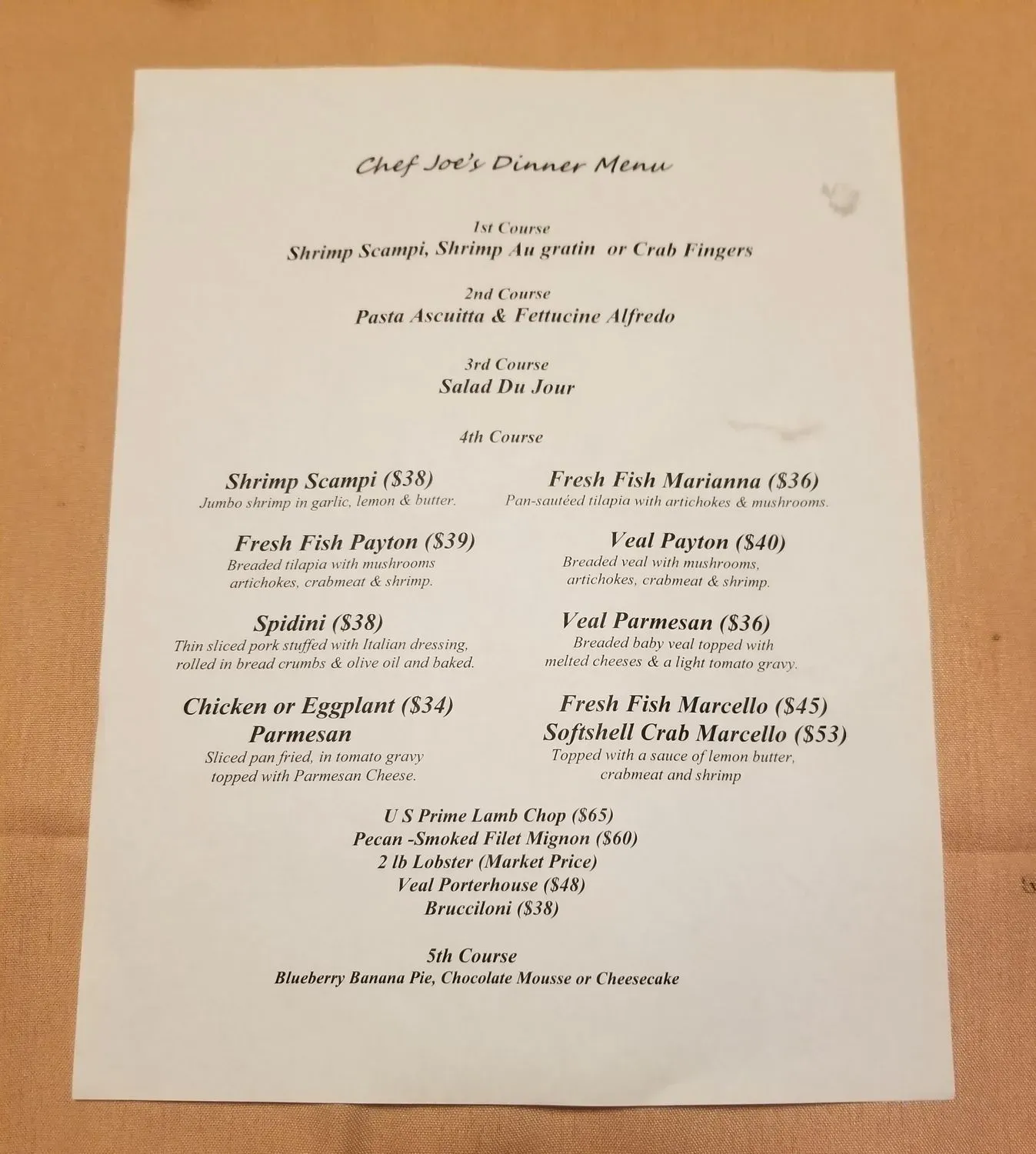 Menu 1