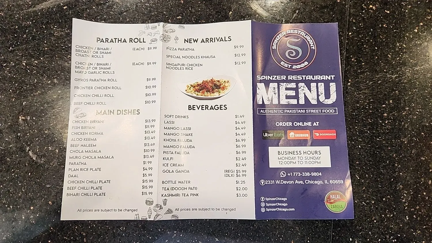 Menu 5