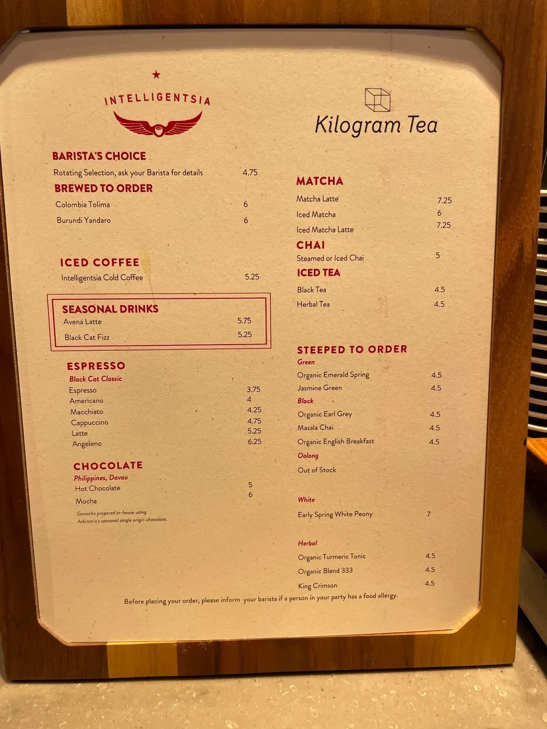 Menu 1