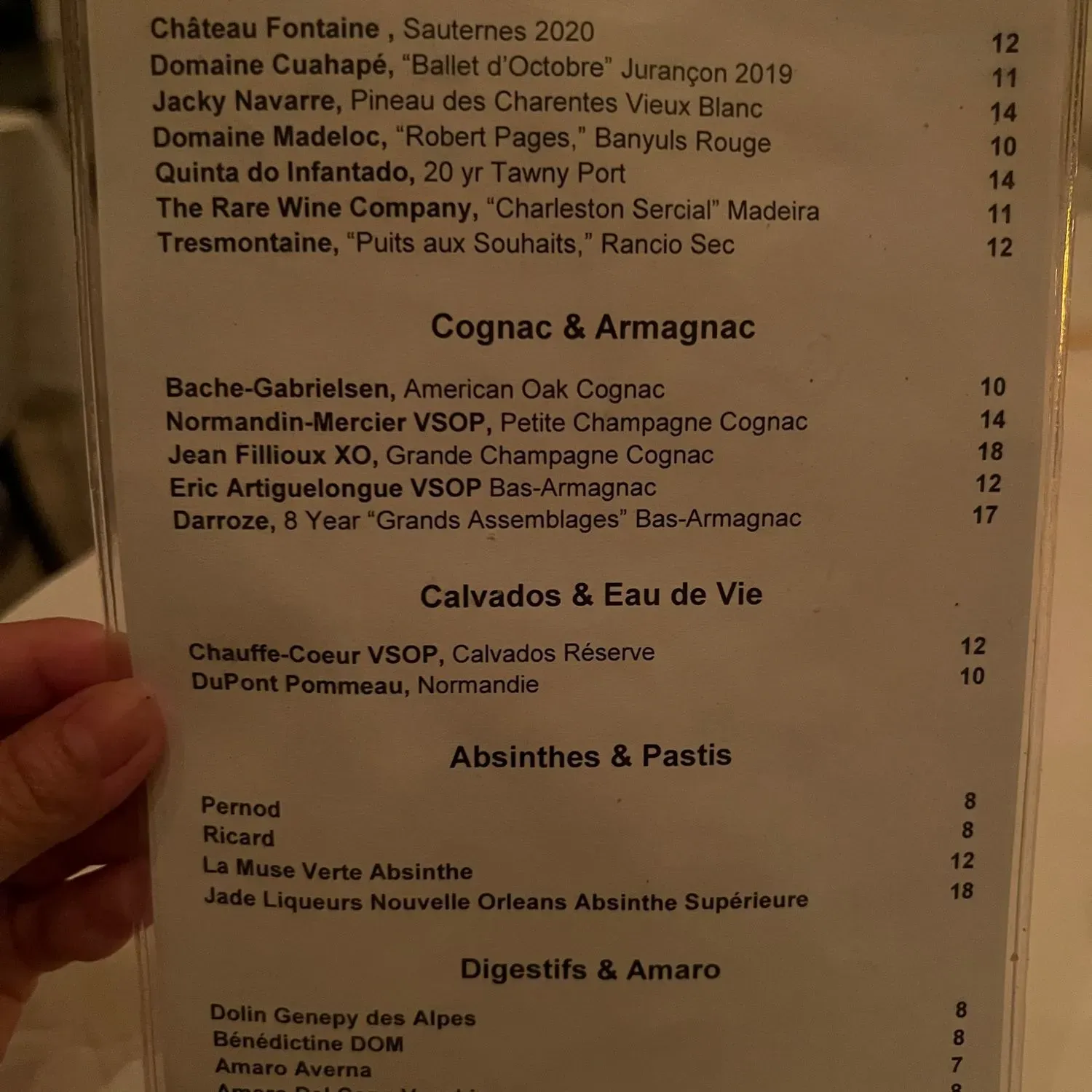 Menu 1