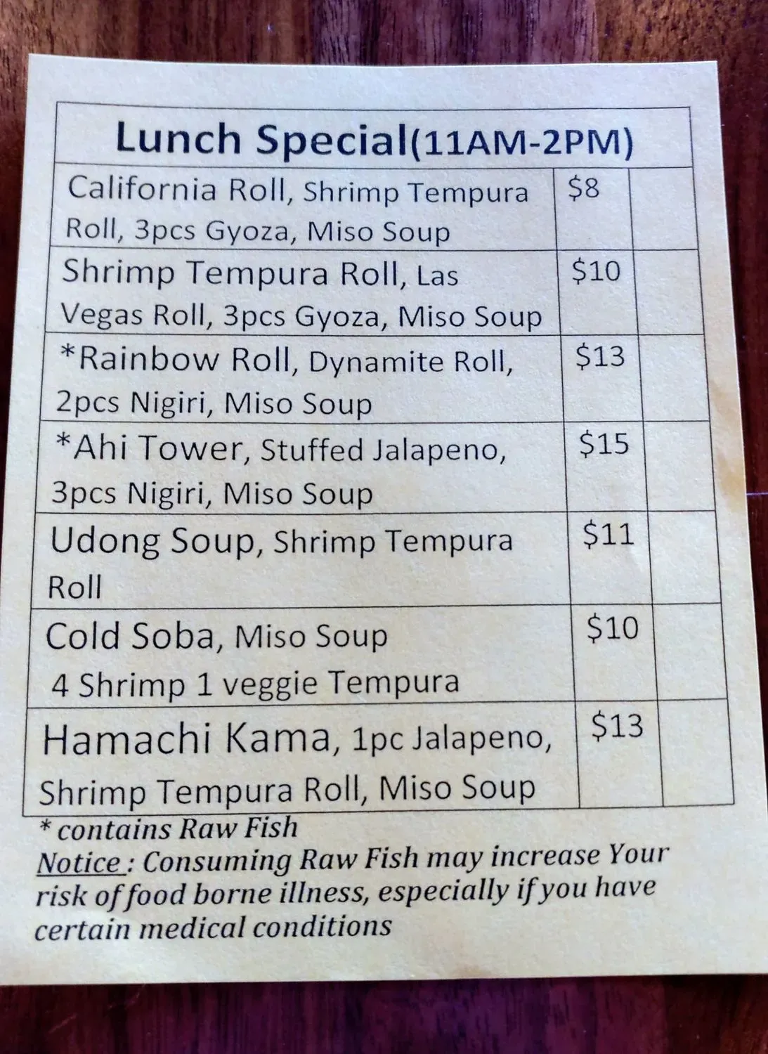 Menu 2