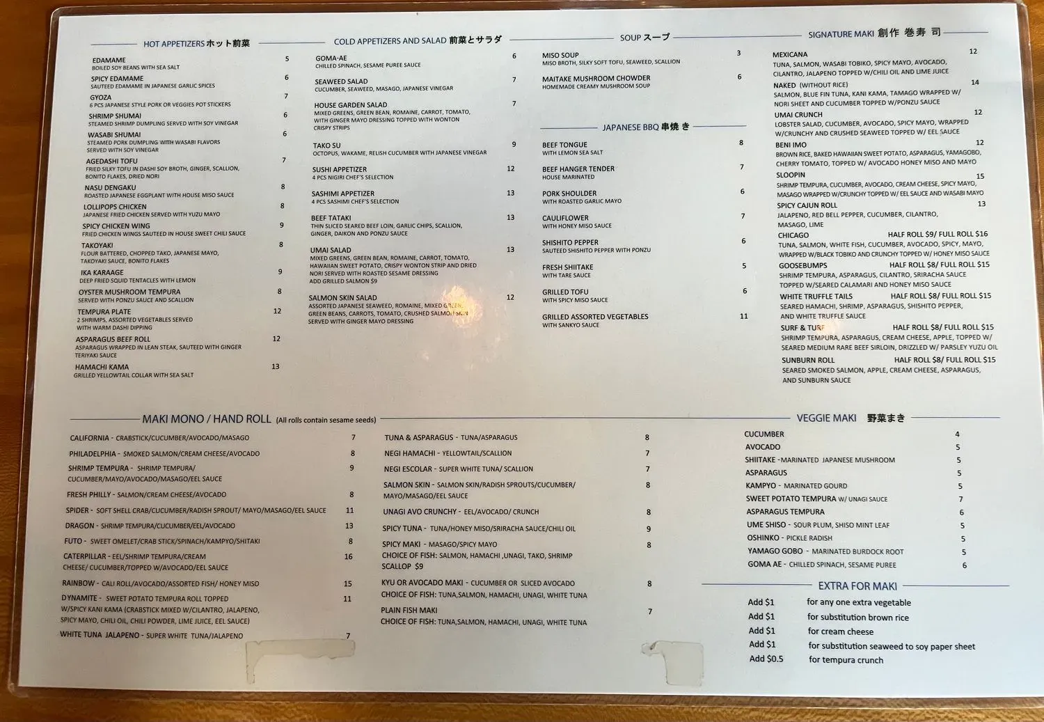 Menu 1