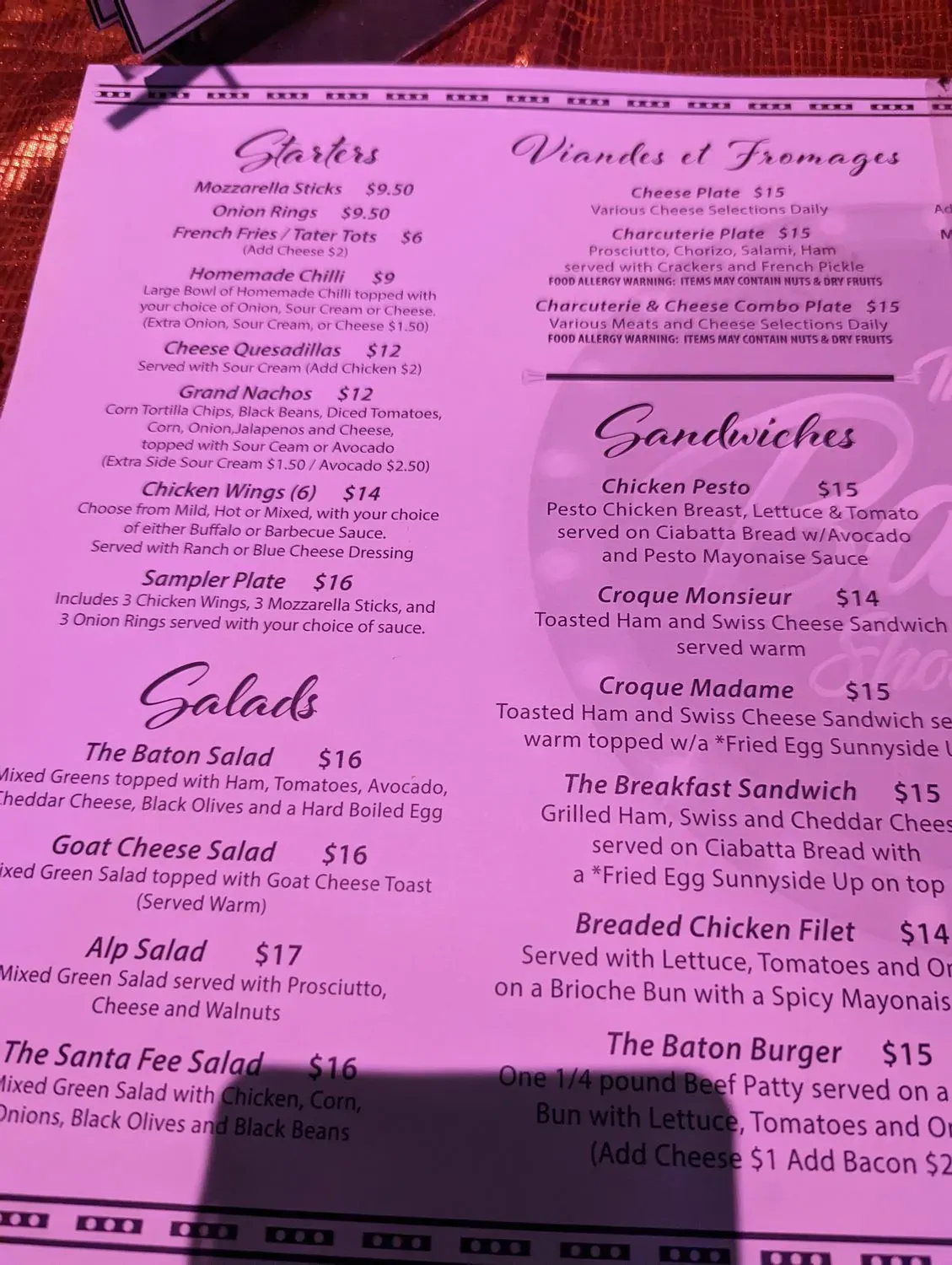 Menu 1