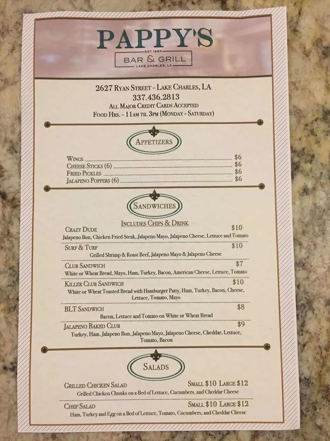 Menu 1