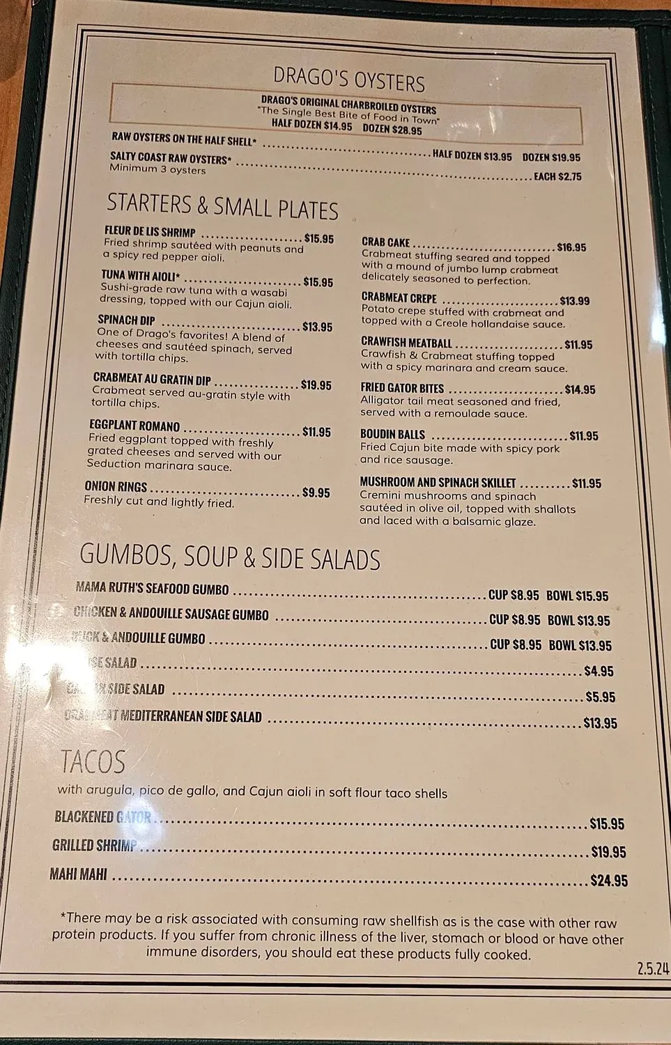 Menu 1