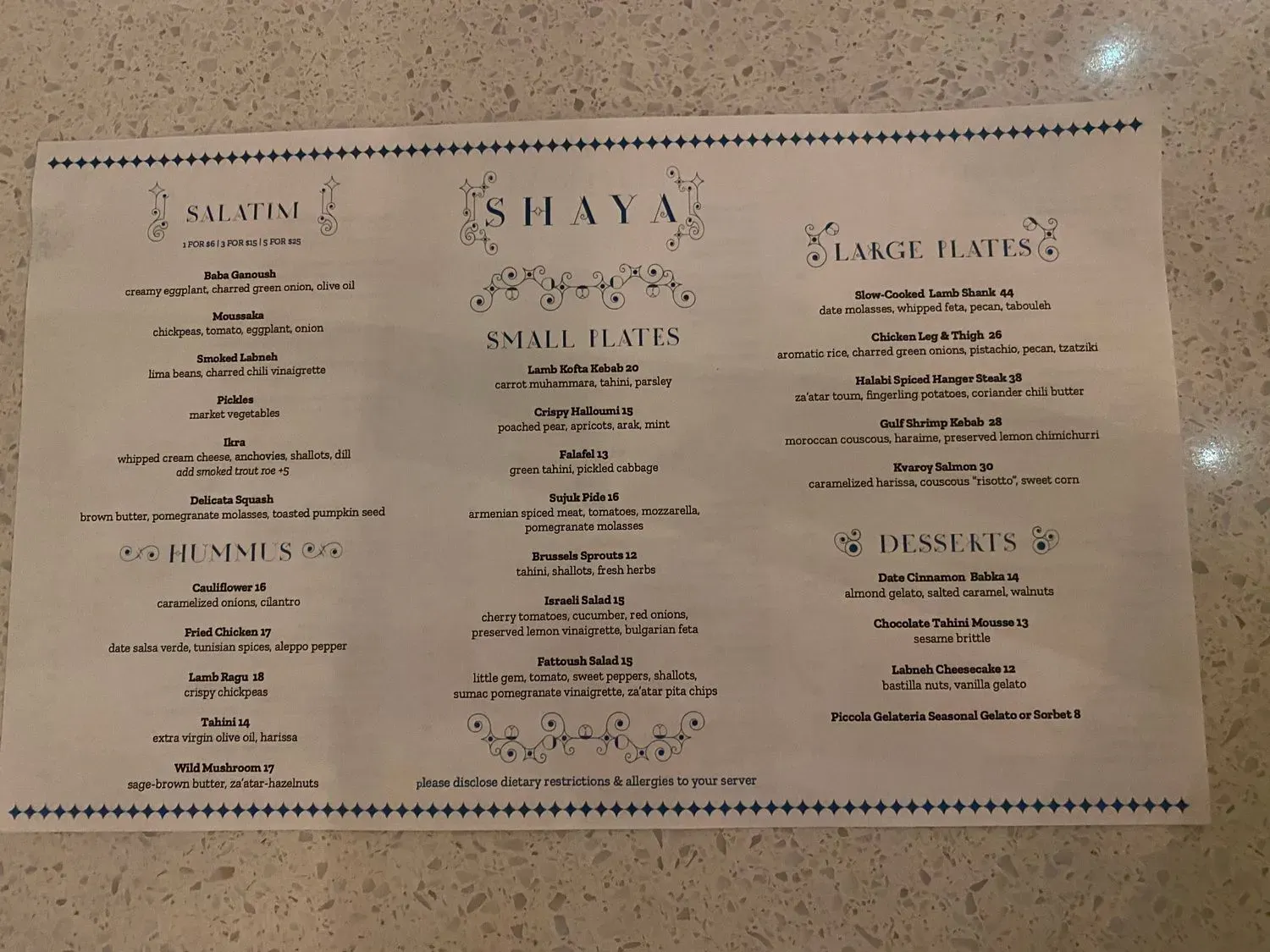 Menu 5