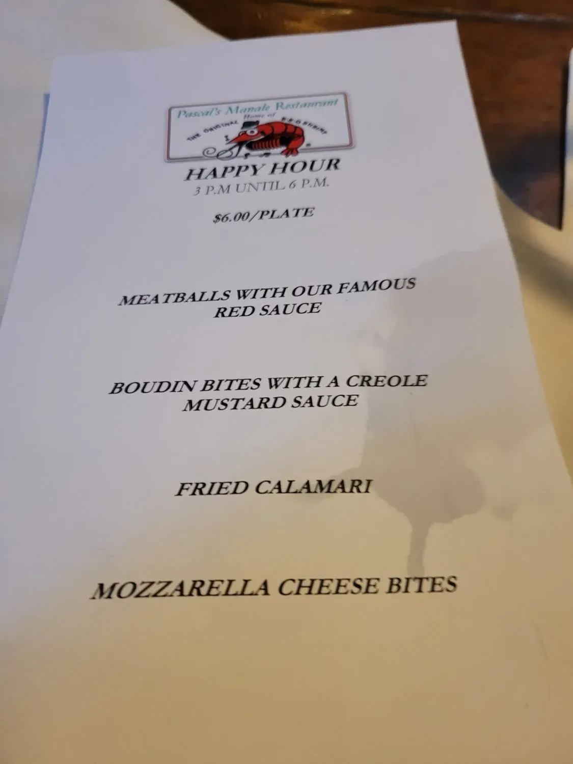 Menu 5