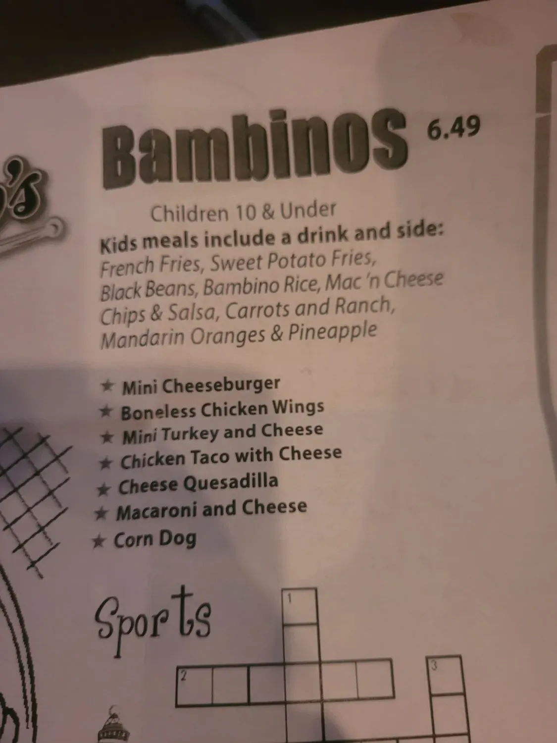 Menu 1