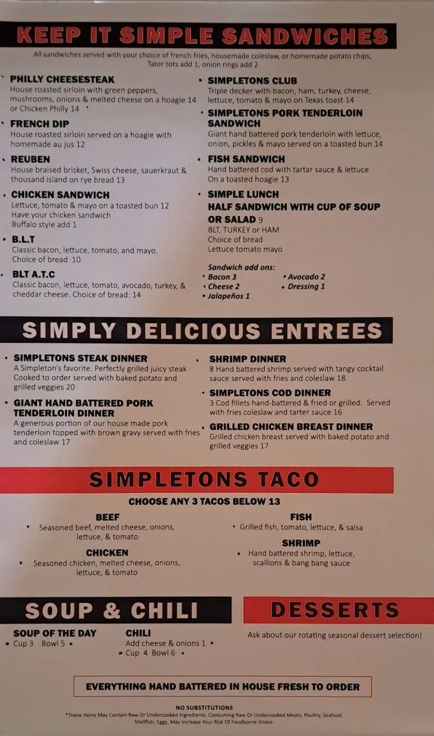 Menu 1