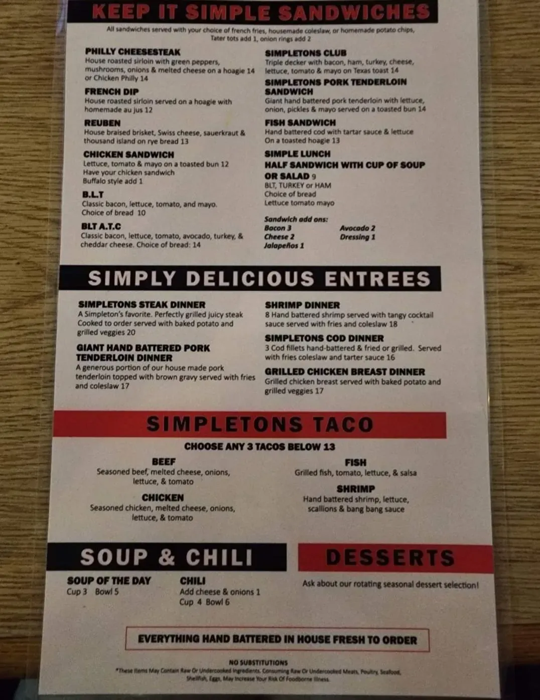 Menu 4