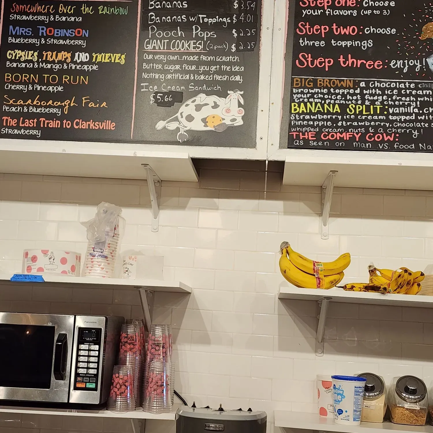 The Comfy Cow Menu - Updated November 2025