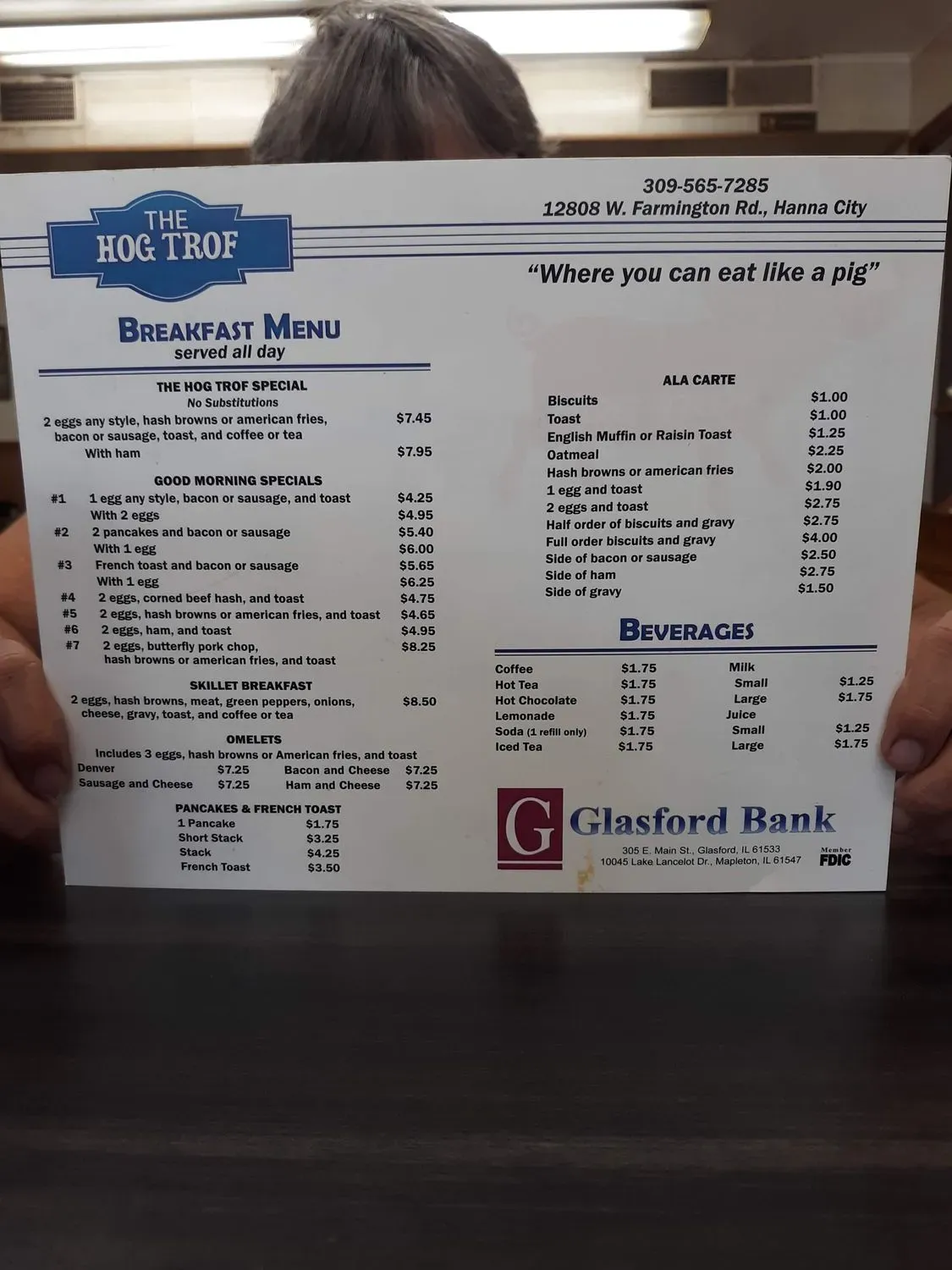 Hog Trof Menu - Updated November 2025