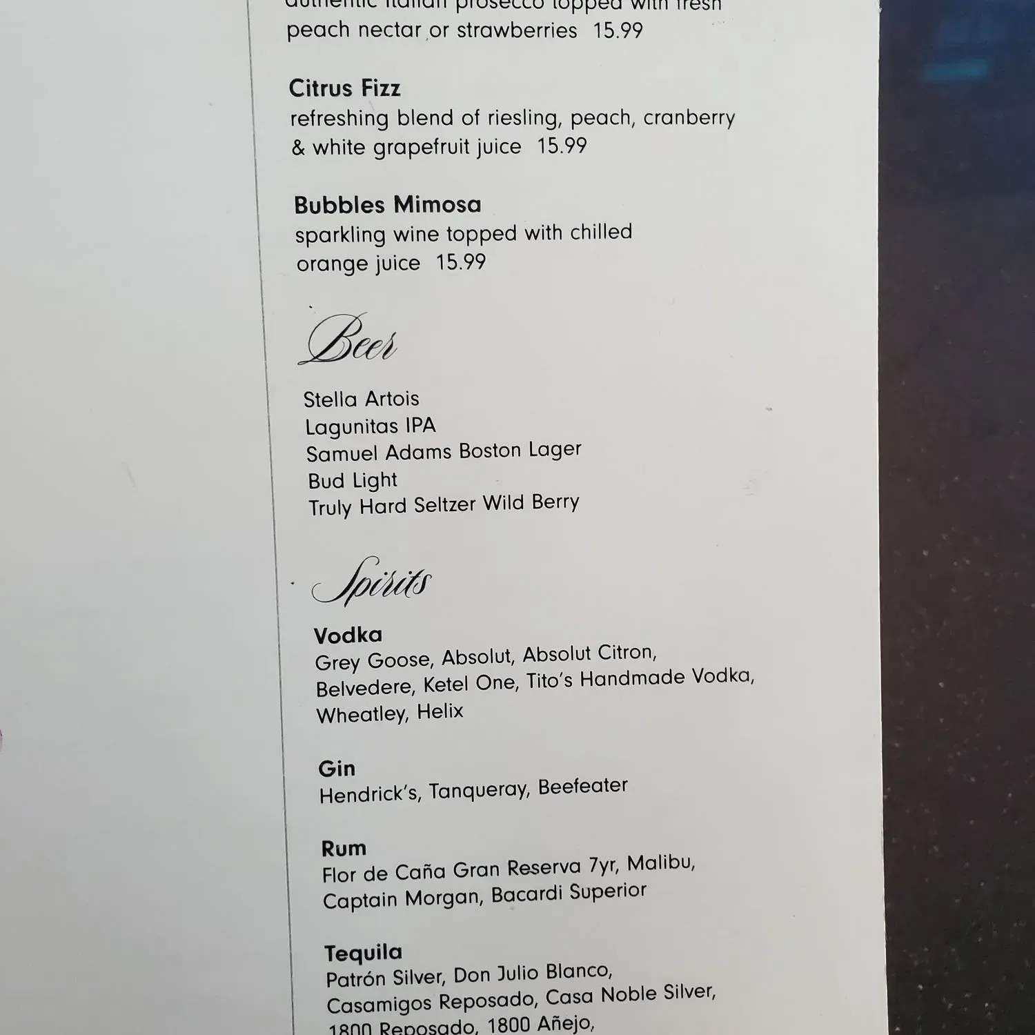 Menu 1