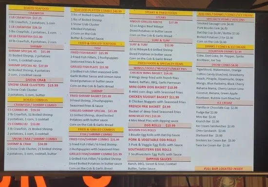 Rhett's Tails And Shells Menu | Farmerville, LA | Checkle