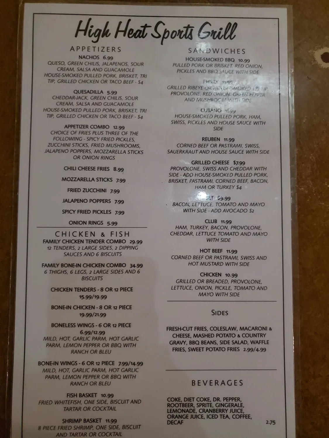 Menu 1