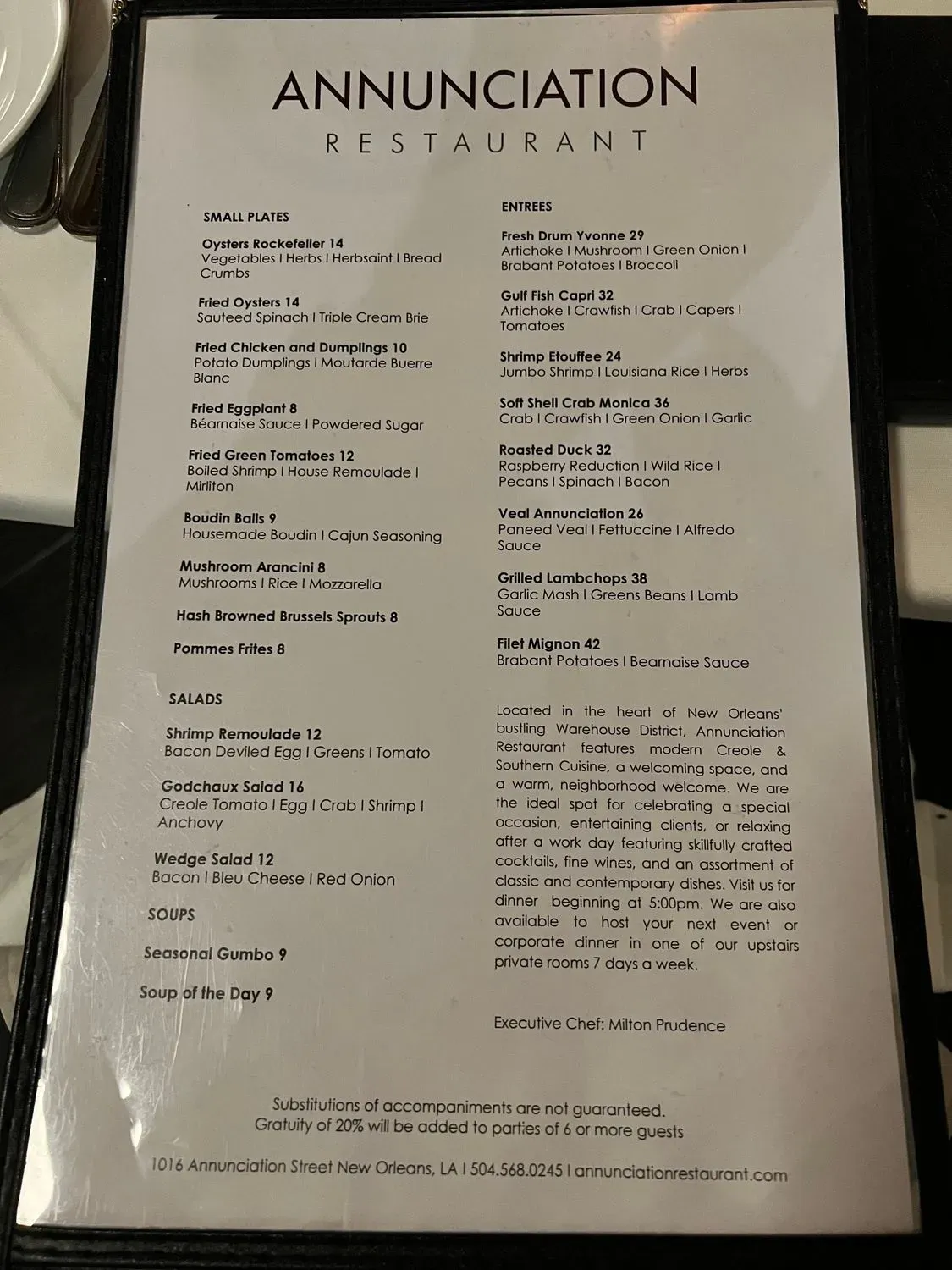 Menu 5