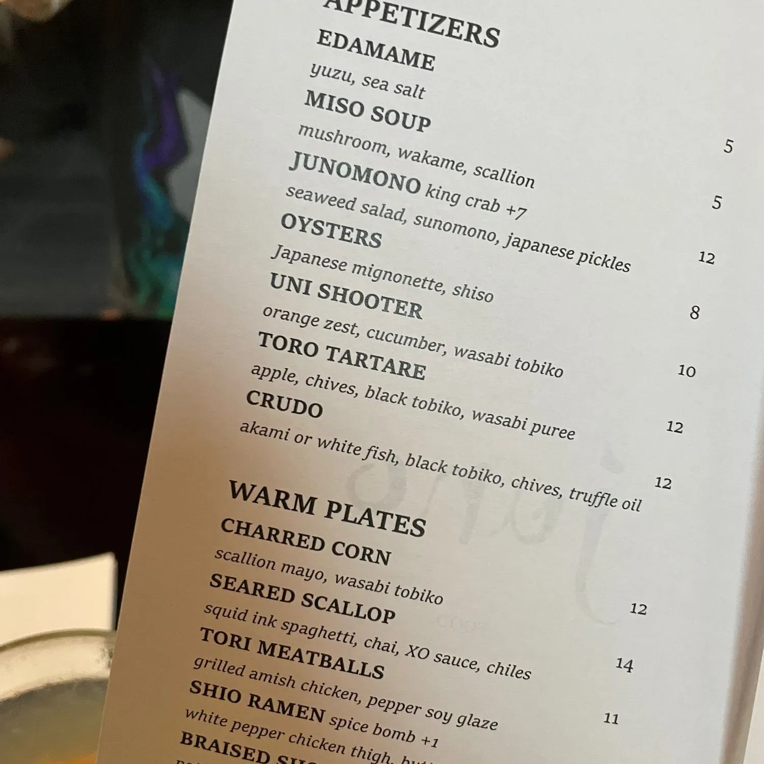 Menu 1