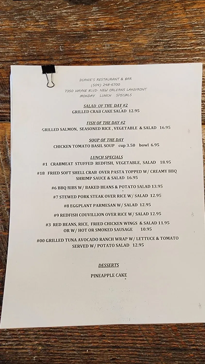 Menu 1