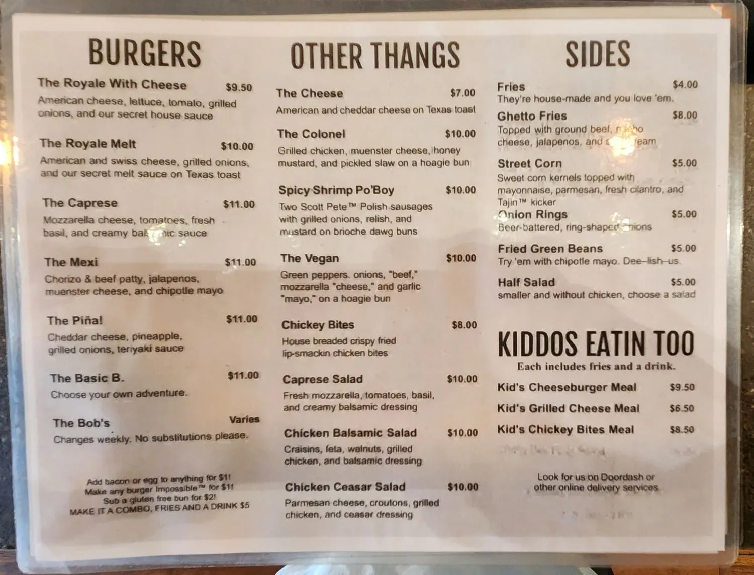 Menu 5