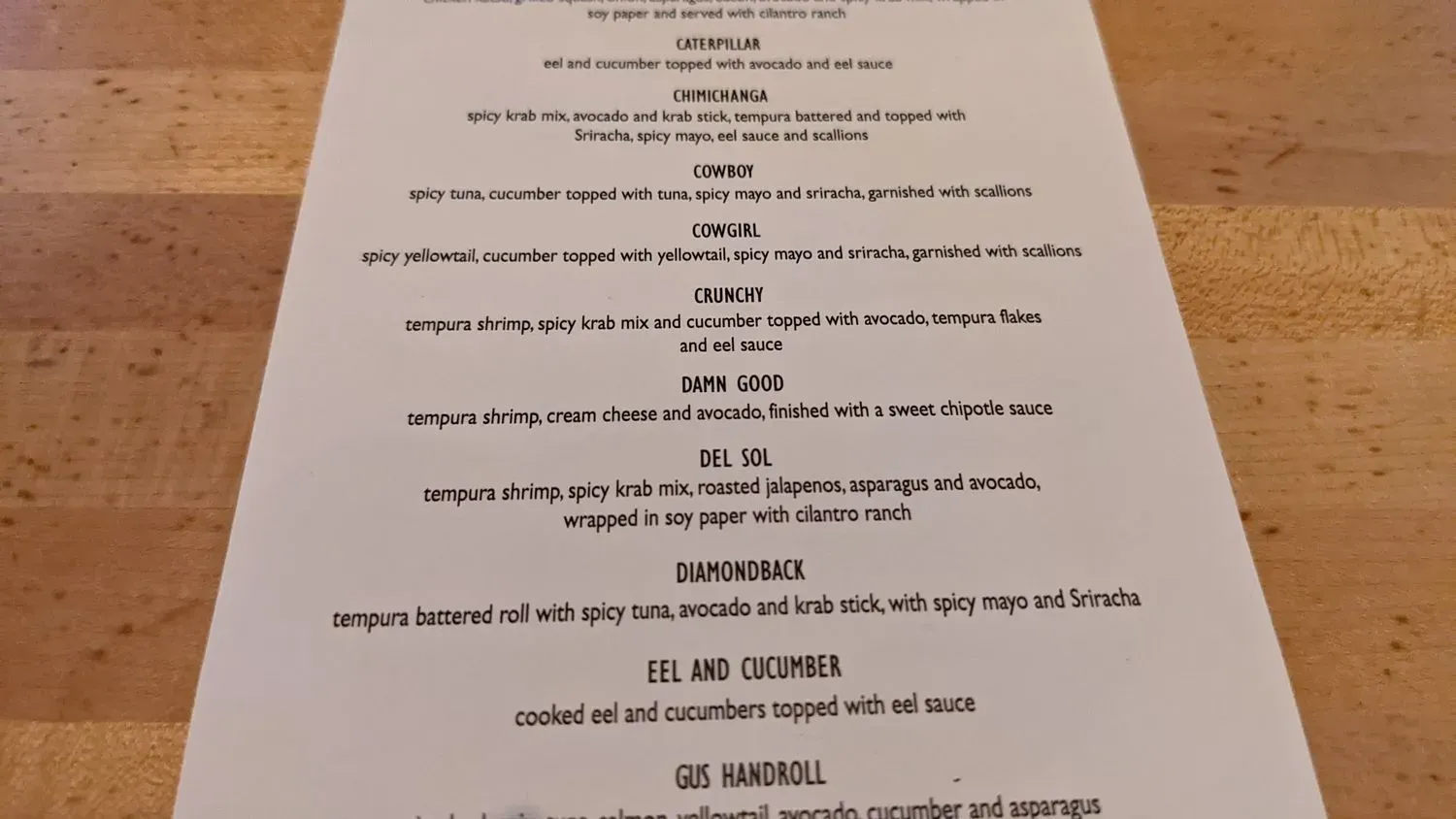 Menu 1