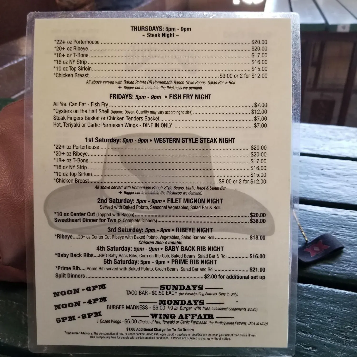 Menu 1