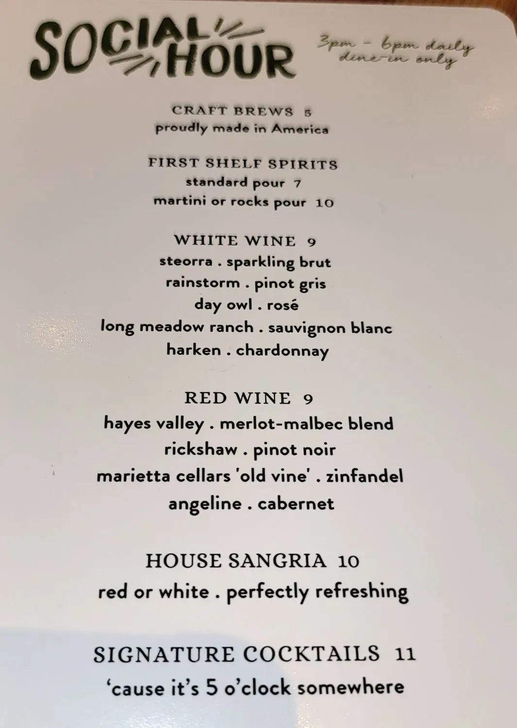 Menu 5