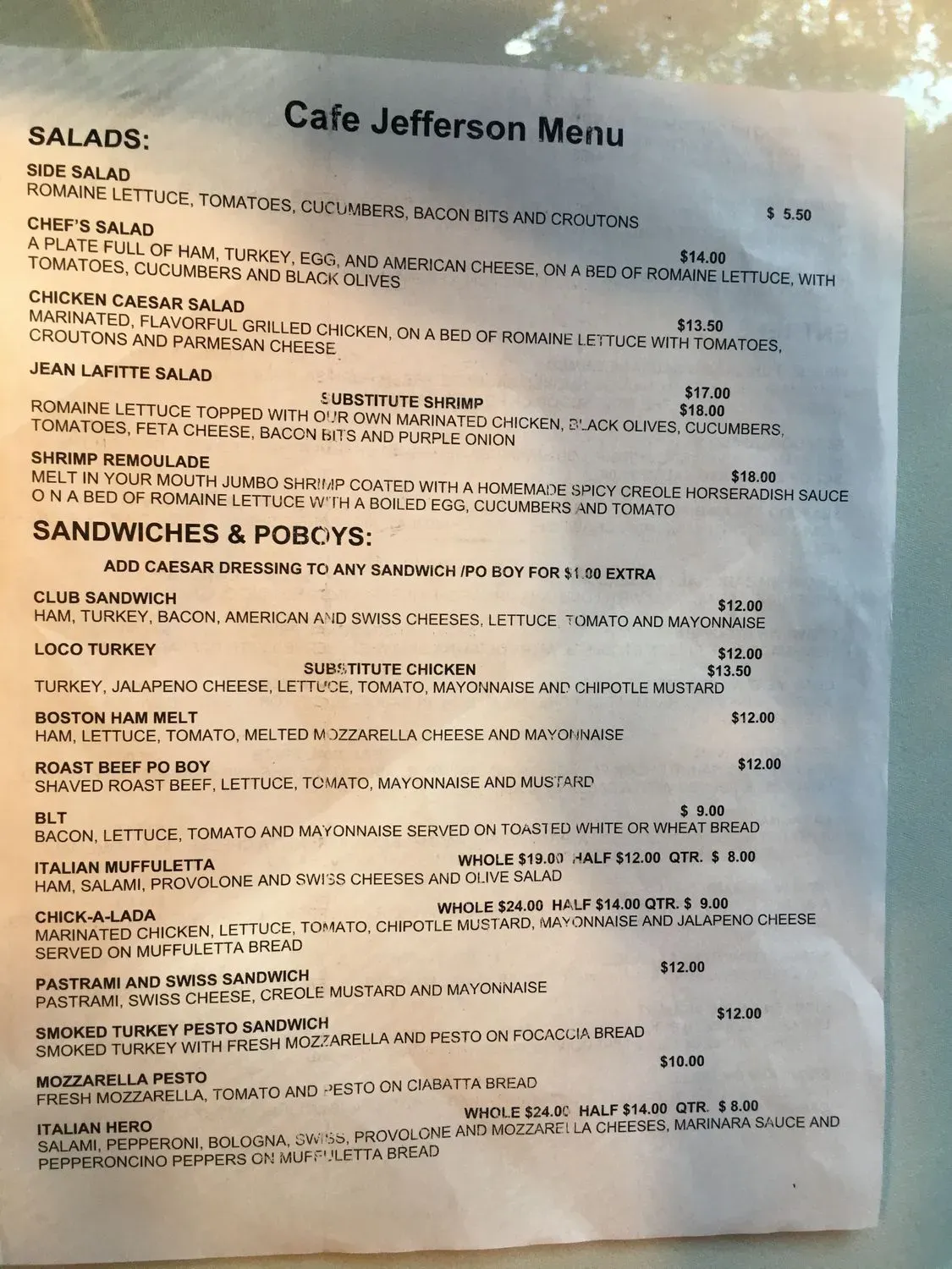 Menu 1