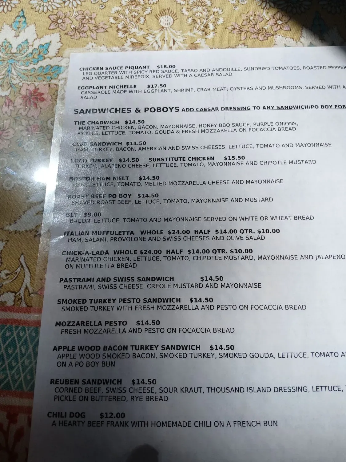 Menu 2