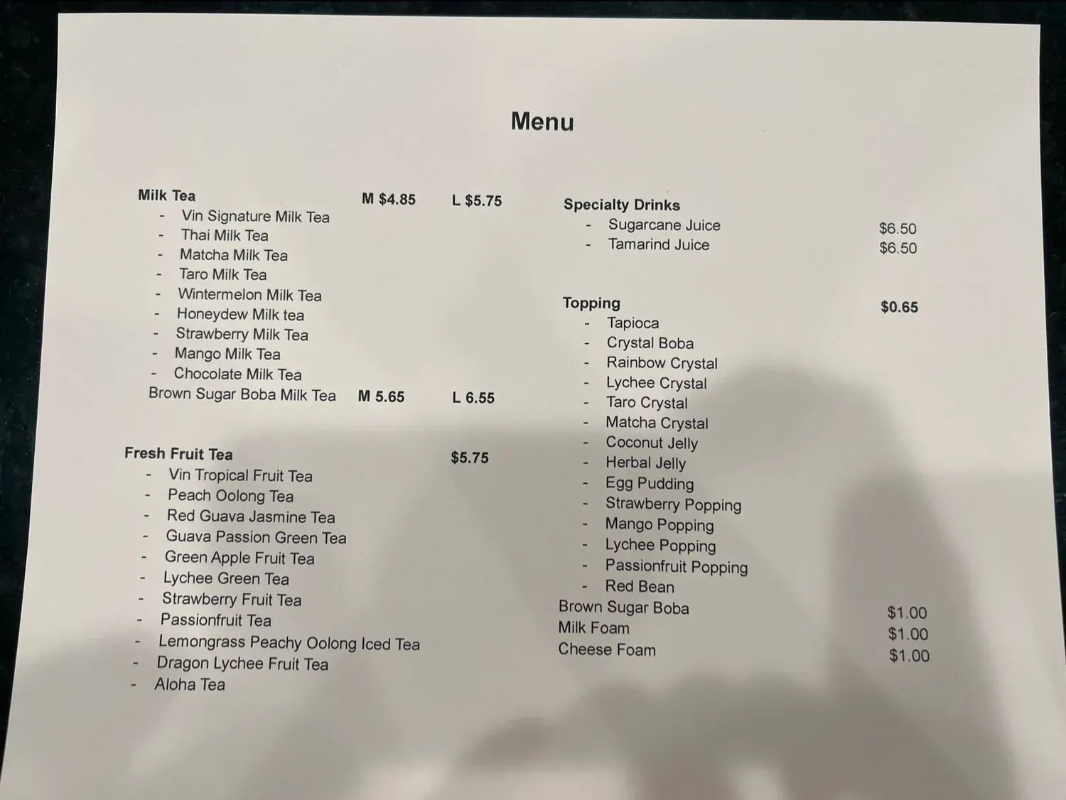 Menu 2