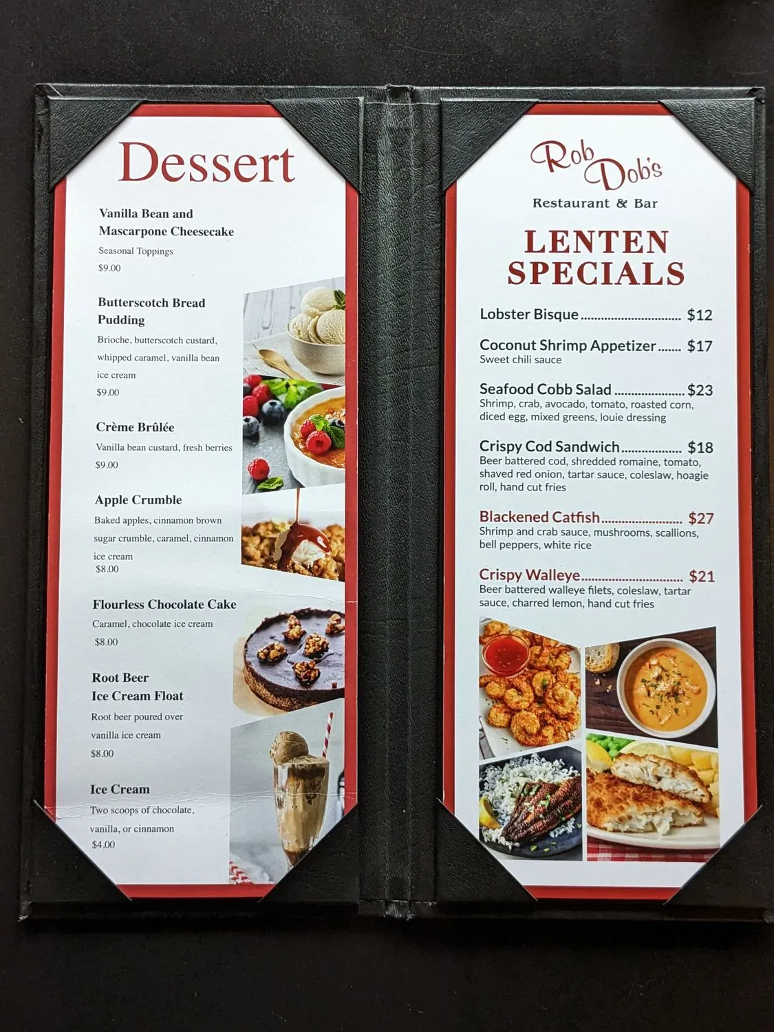 Rob Dob's Restaurant & Bar Menu - Updated November 2025