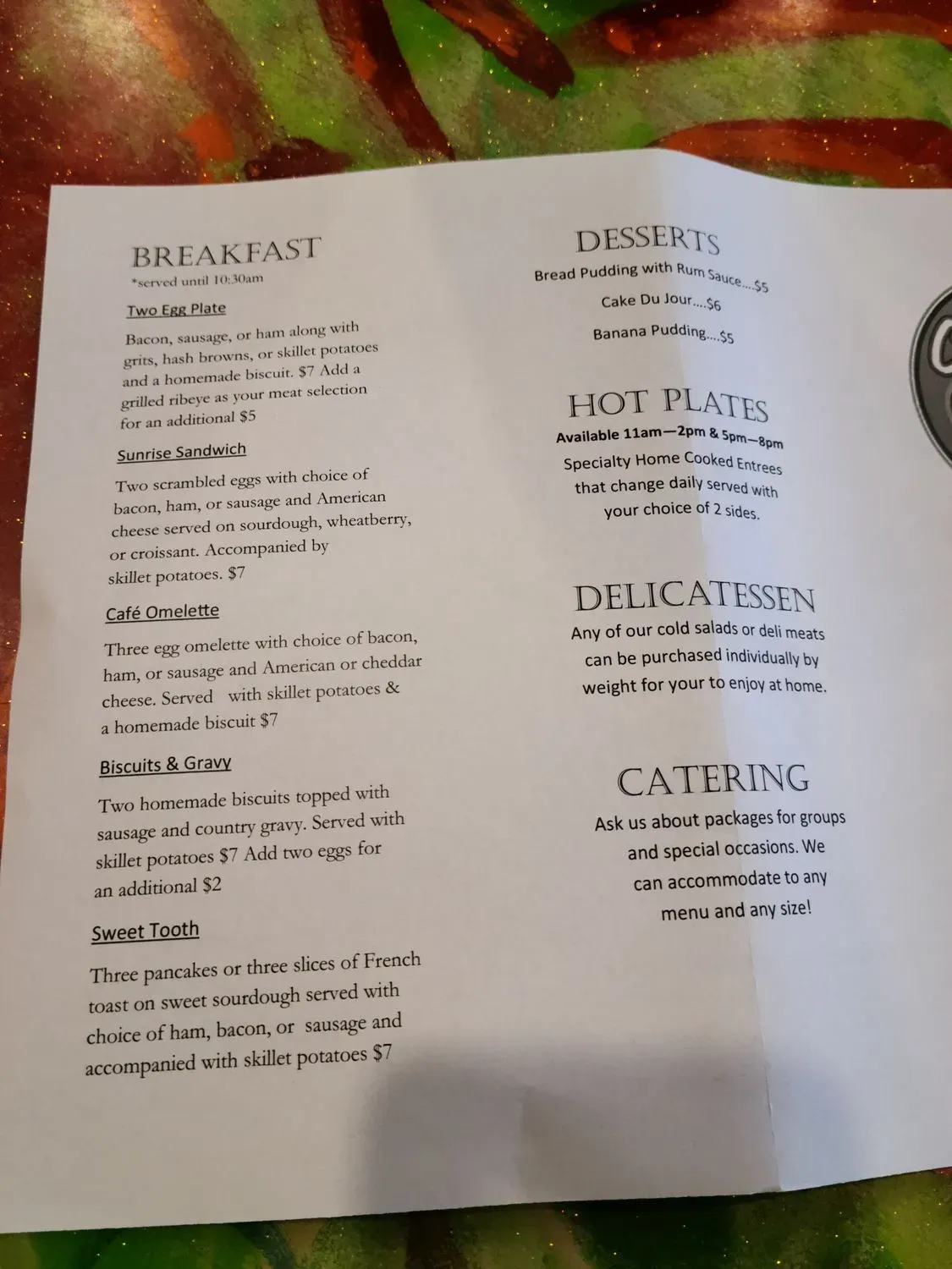 Menu 1