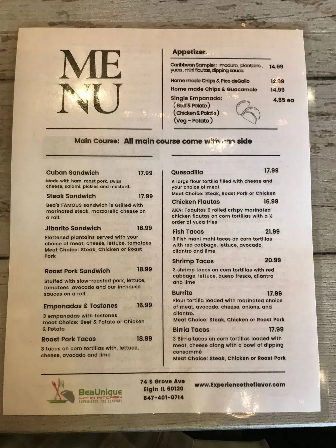 Menu 4