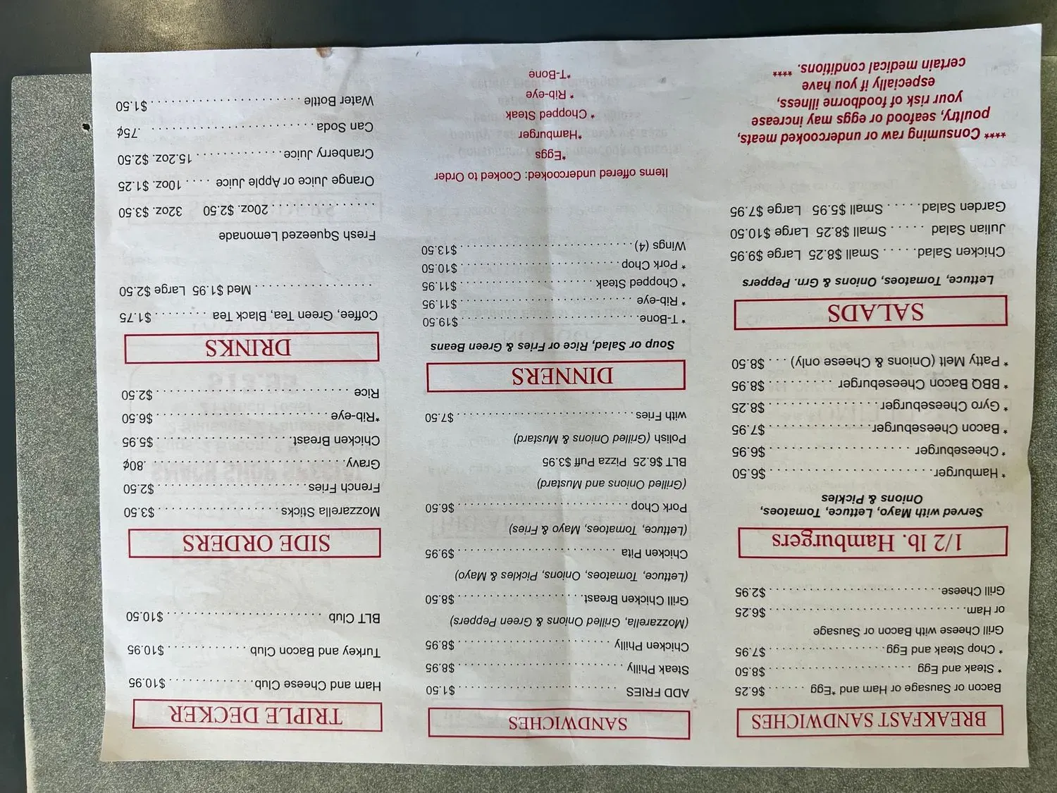 Menu 1