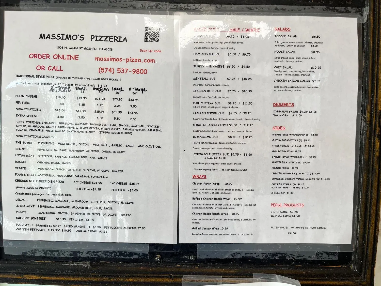 Menu 1