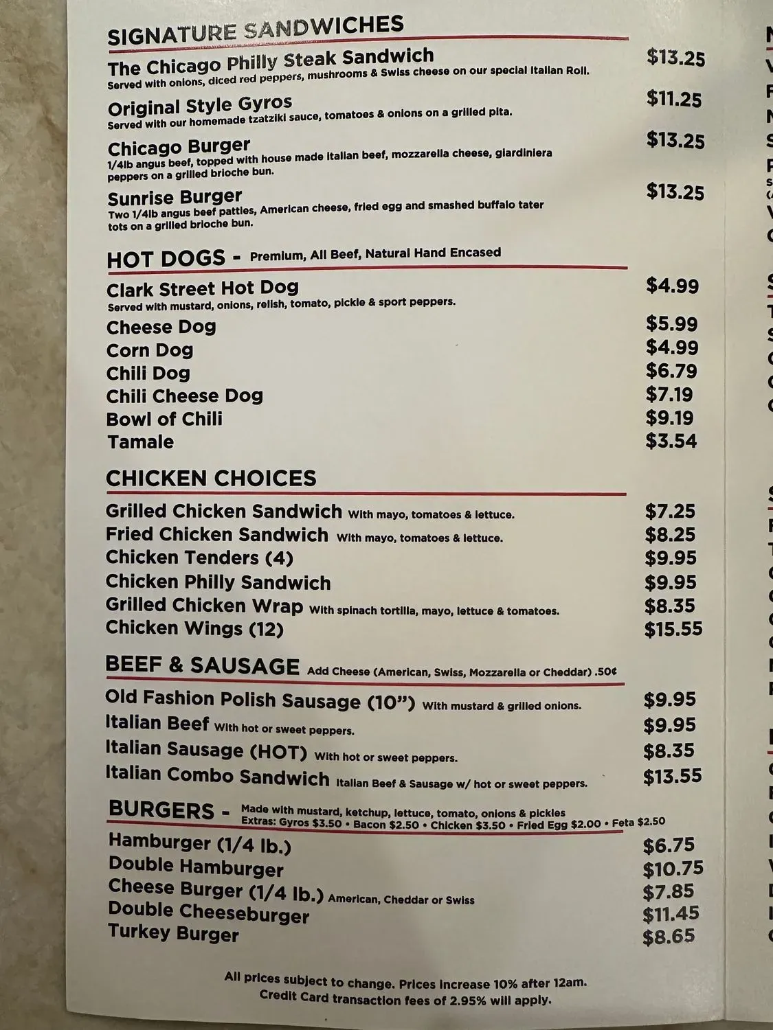 Menu 1