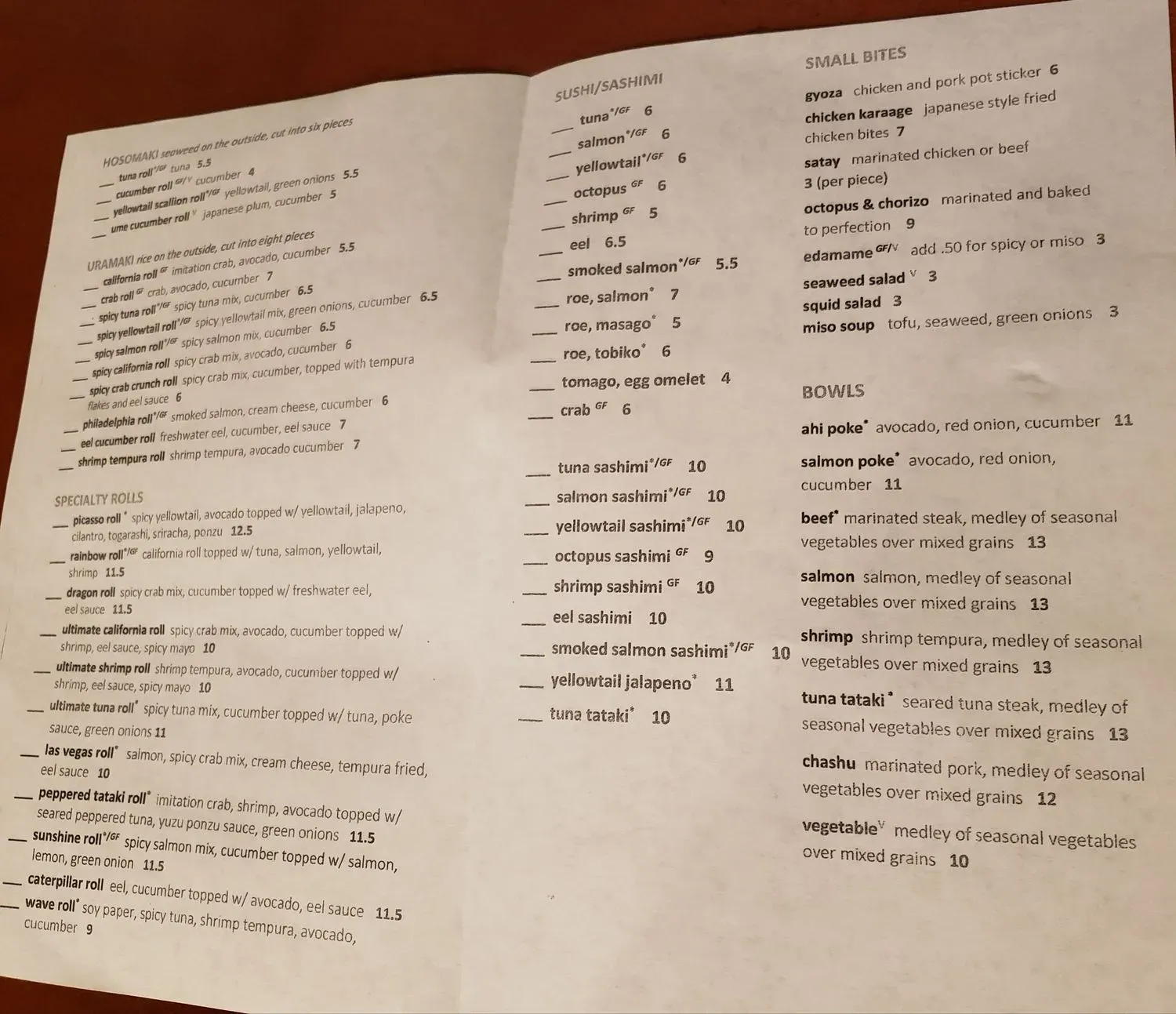 Menu 4