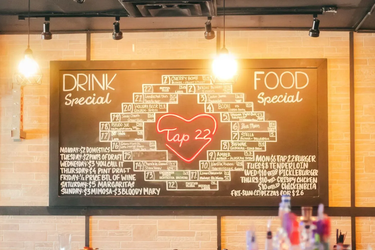 Tap 22 Grill & Bar Menu - Updated November 2025