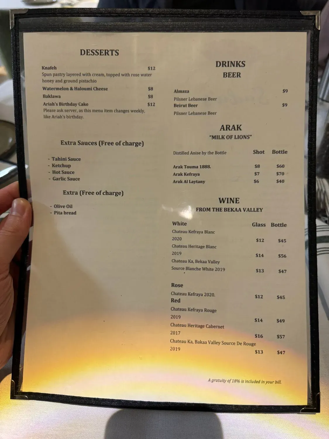 Menu 2