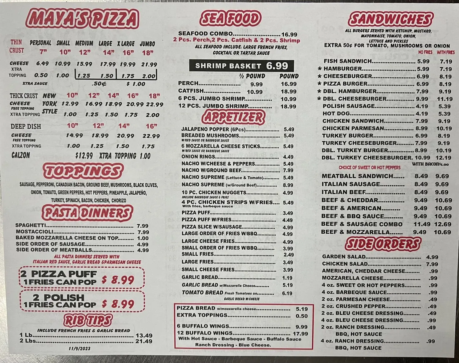 Menu 1