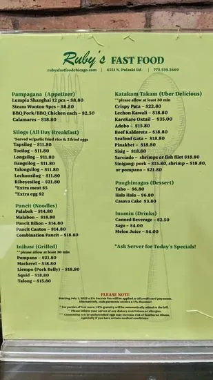 Menu 1