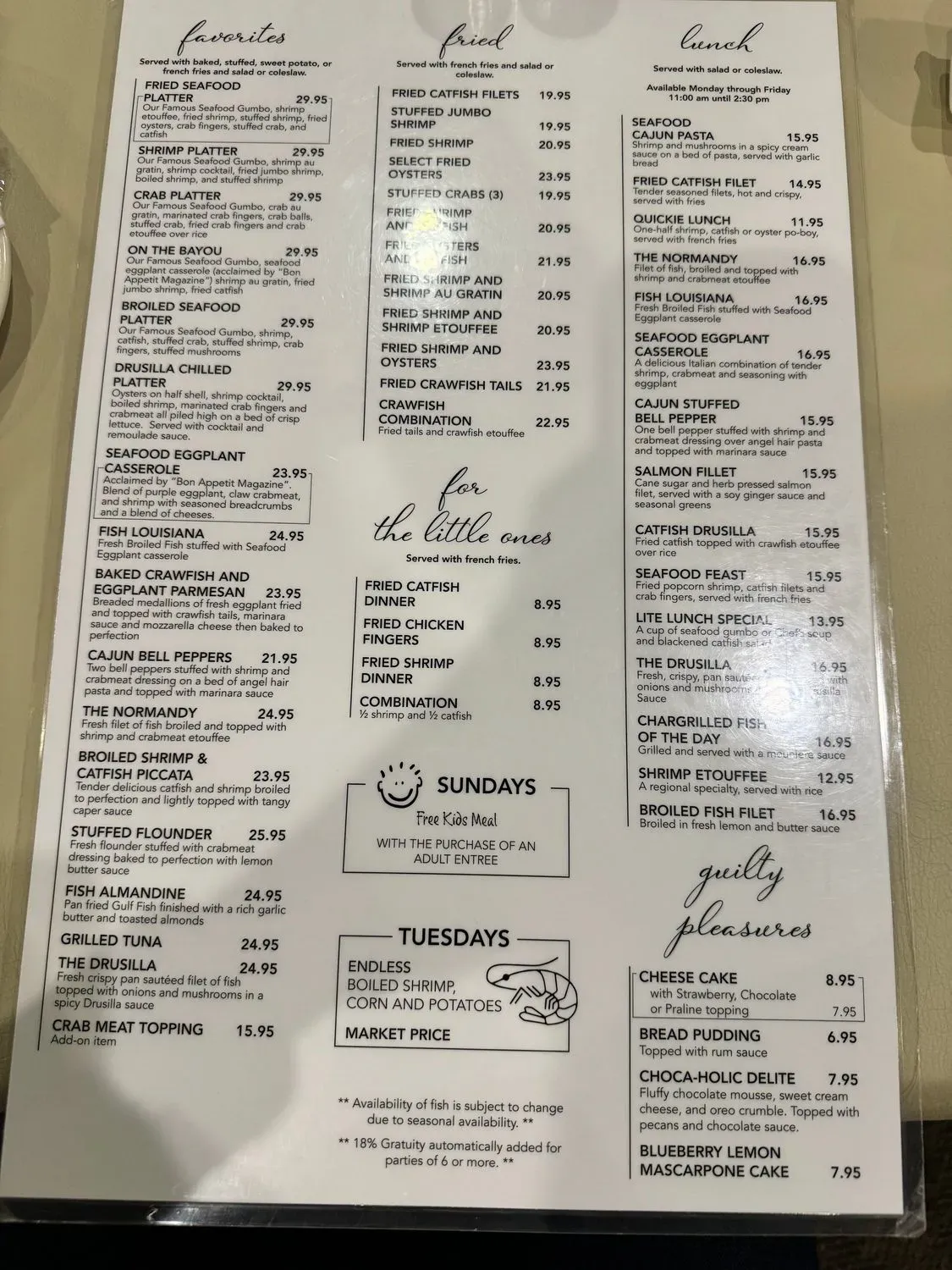 Menu 1