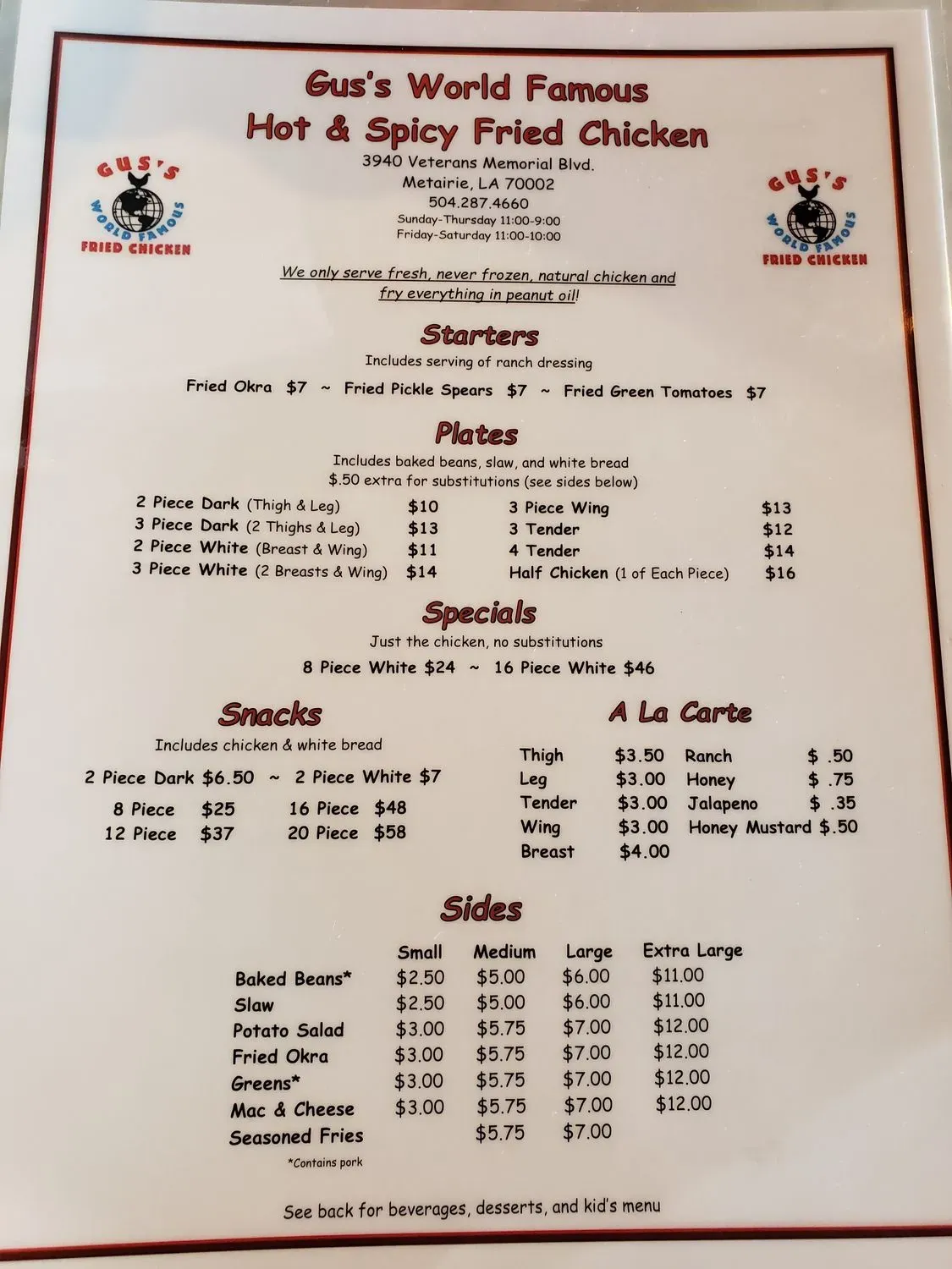 Menu 1