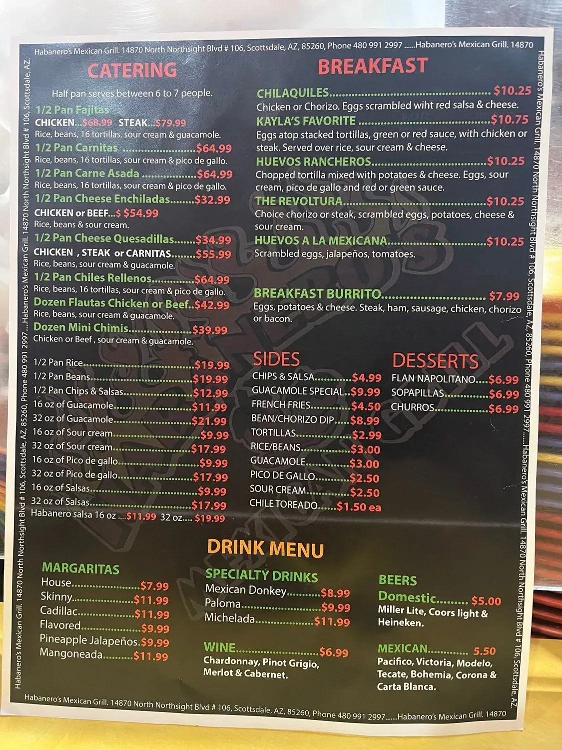 Menu 1