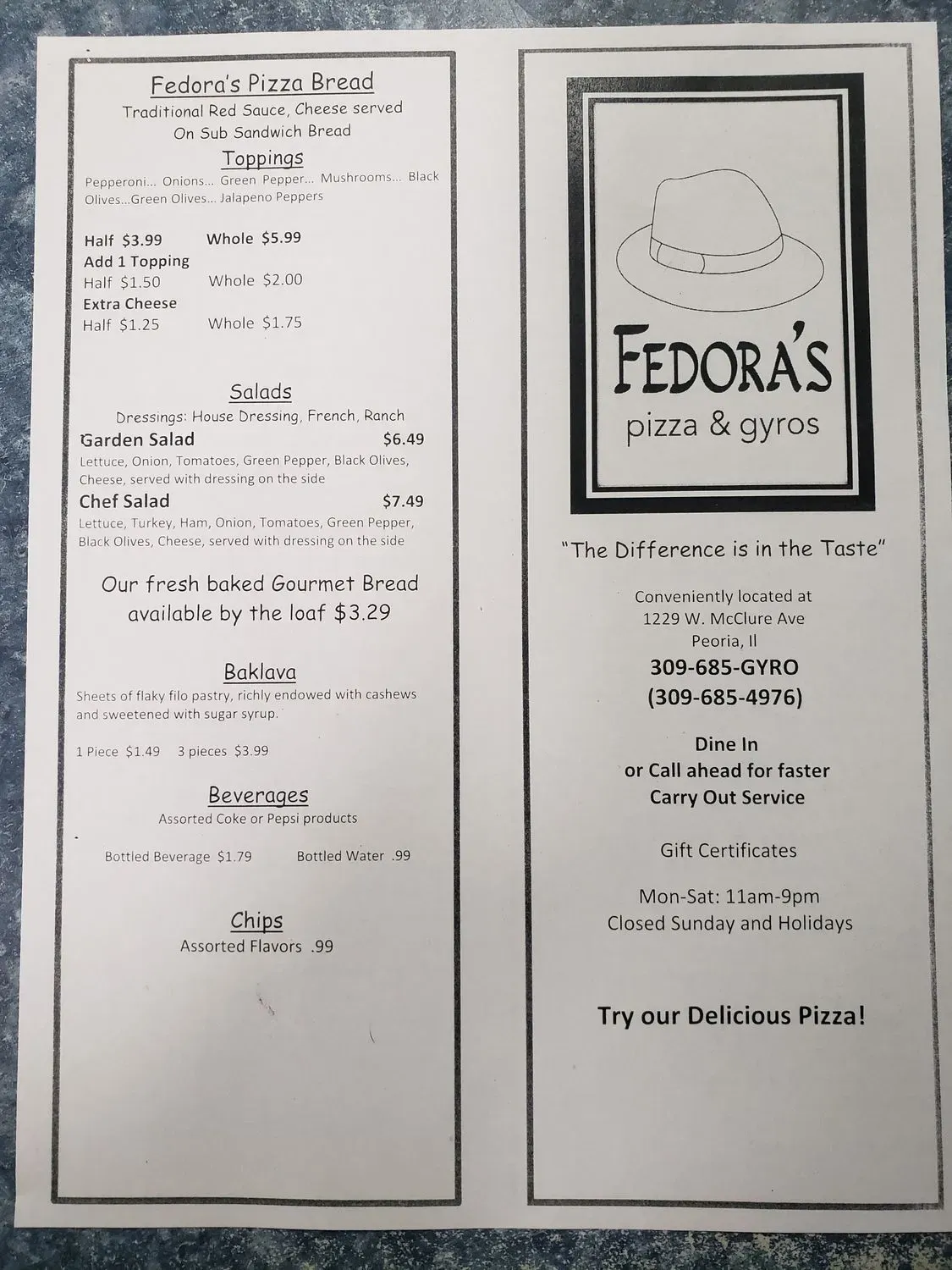 Menu 1