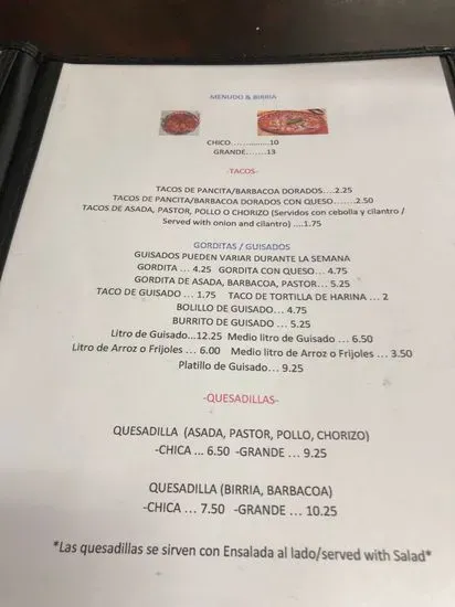 Menu 5